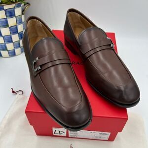 Men Salvatore Ferragamo Florio calf leather loafers size 11.5 E made in Italy